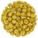 Czech 2-hole Cabochon Perlen 6mm Lemon Shimmer